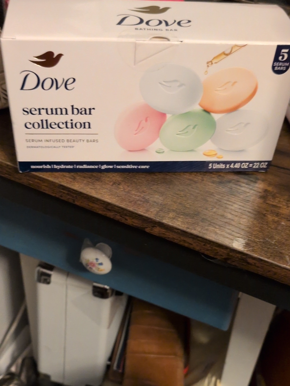 DOVE Serum Bar Collection - Pastel Variety 5 Pack Nourish, Hydrate Radiance,